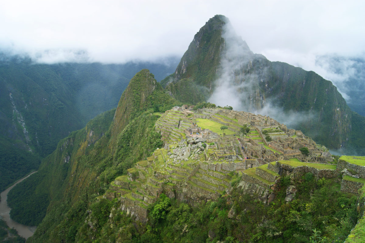 インカ帝国のマチュピチュ遺跡