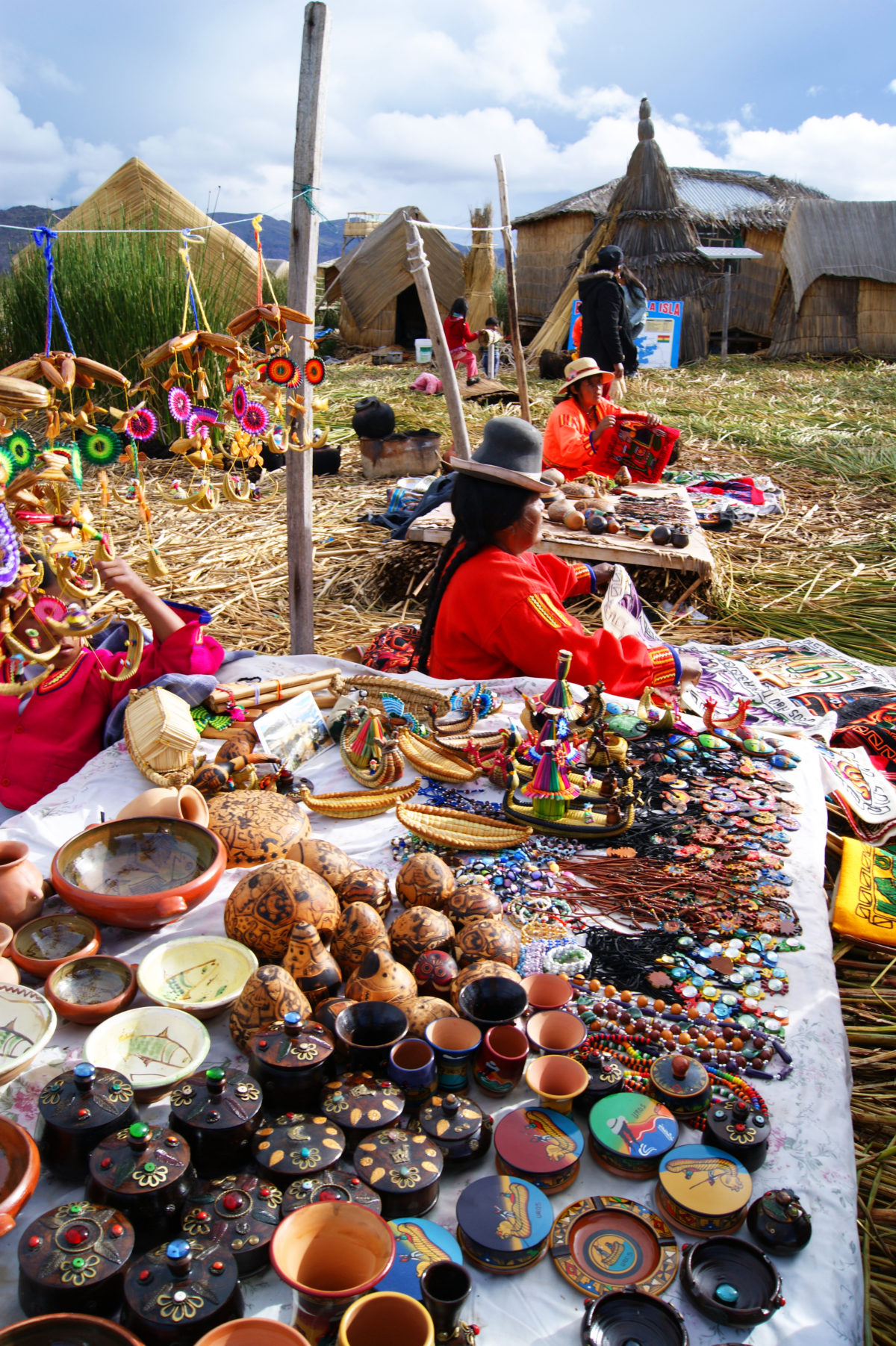 Floating Island of Lake Titicaca Souvenirs of Uros Folk Crafts