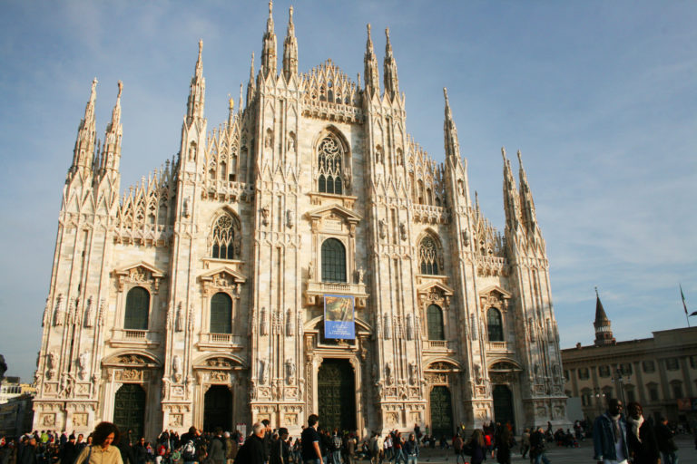 Italy's largest Gothic church Duomo in Milan 