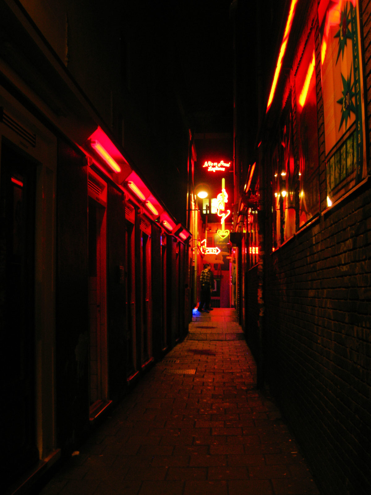 Walk through the Red-light district of Amsterdam