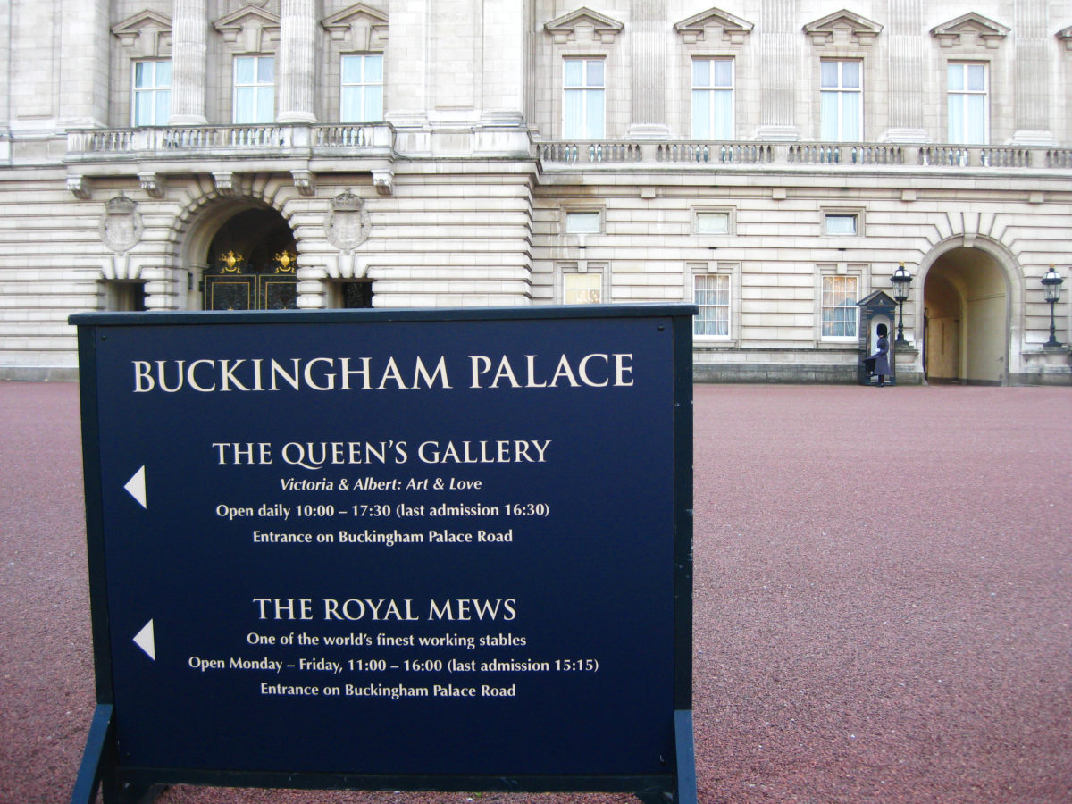 Buckingham Palace Information Board