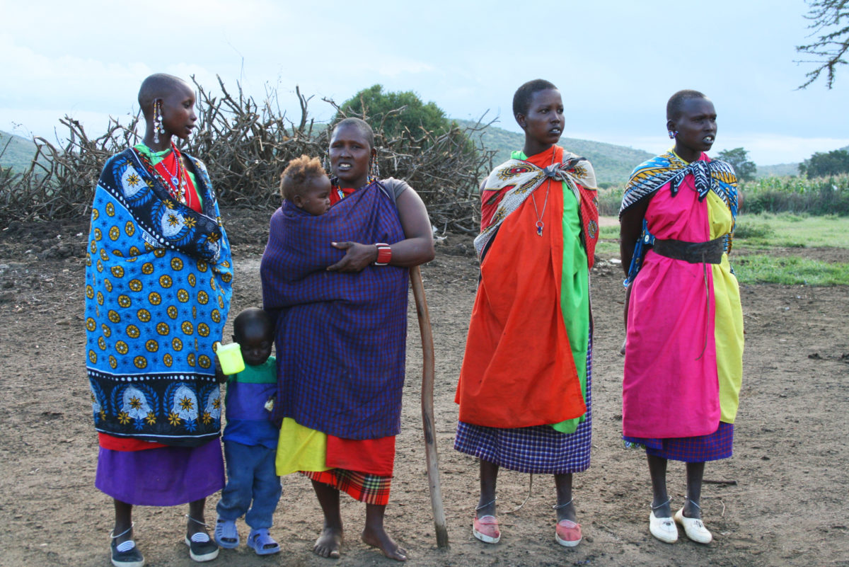 Maasai women welcoming you with a song