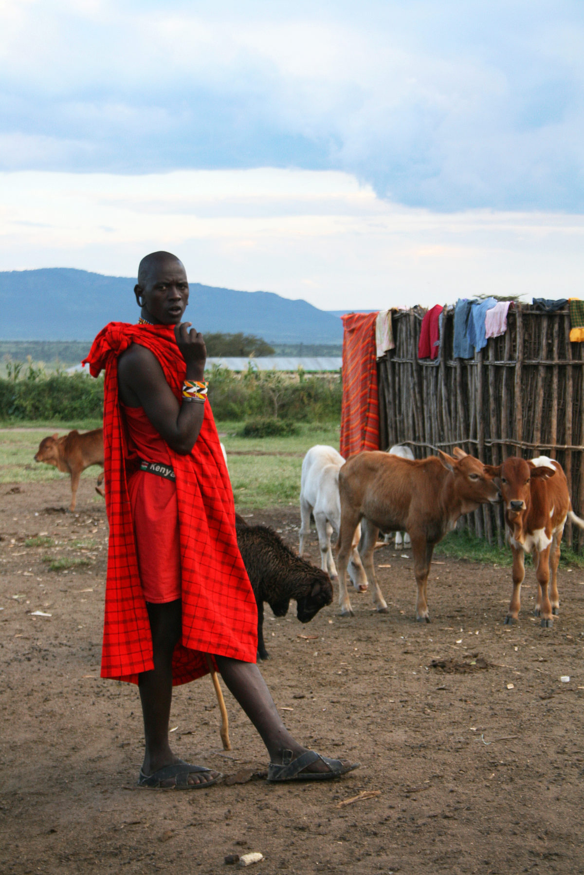 Youth of the “Maasai” ethnic minority representing Kenya